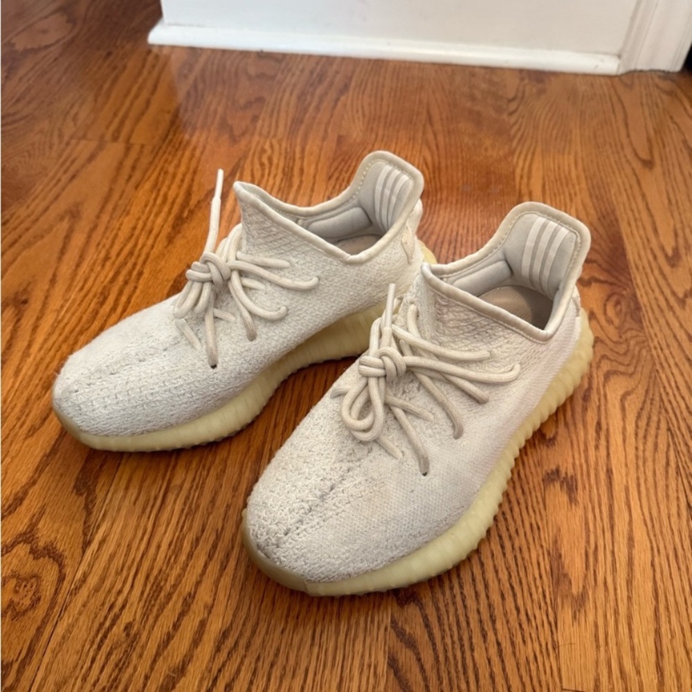 Yeezy white running shoes
